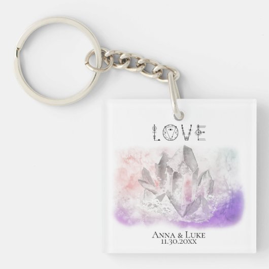 Porte-clés *~* Crystals "AMOUR" Événements SWAG Mariages (Devant)