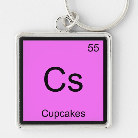 Porte-clés Cs - Cupcakes Chimie Élément Symbole Dessert Tee (Devant)