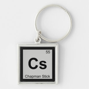 Porte-clés Cs - Musique Chapman Stick Chimie Tableau périodiq