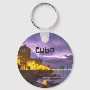 Porte-clés Cuba Havana Shoreline Citylights At Night