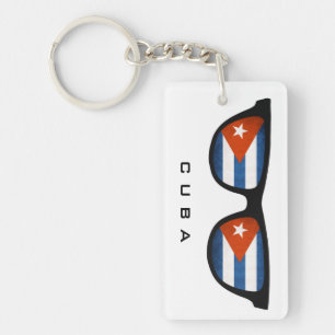 Porte-clés Cuba Shades texte et couleur personnalisés porte -