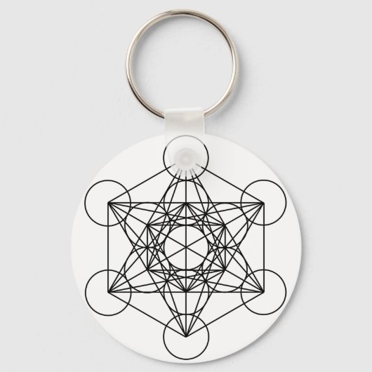 Porte-clés Cube de Metatron (blanc) (Recto)