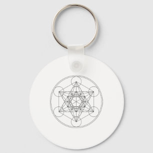 Porte-clés Cube de Métatron Géométrie sacrée Yoga Symbole Spi