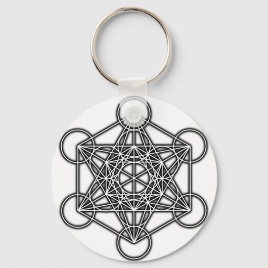 Porte-clés Cube de Metatron (Noir) (Recto)
