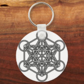Porte-clés Cube de Metatron (Noir) (Recto)