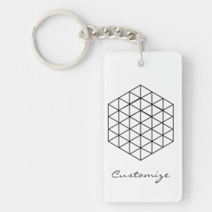 Porte-clés Cube géométrique 3D Thunder_Cove