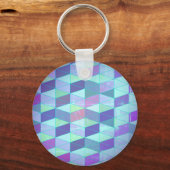 Porte-clés Cubes en triangles Motif géométrique (Recto)