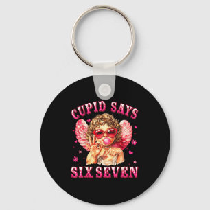 Porte-clés Cud dit Six Seven Drôle 6-7 Mème Main Saint-Valent