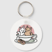 Porte-clés Cuddin en coupe - Tea Time adorable (Recto)