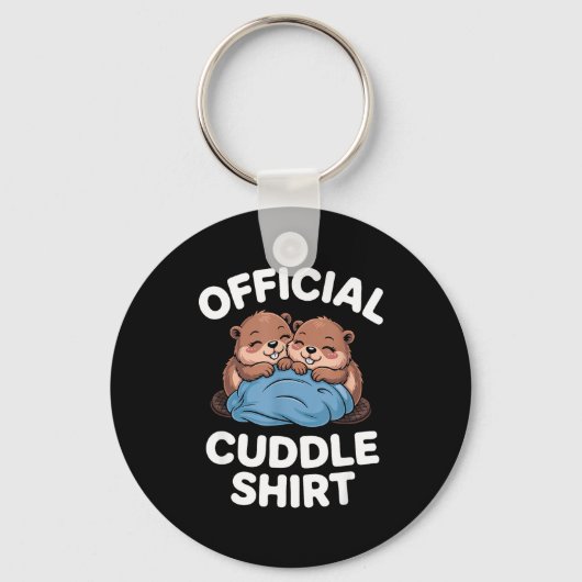 Porte-clés Cuddle Shirt Cute Beavers Snuggling  (Recto)