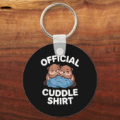 Porte-clés Cuddle Shirt Cute Beavers Snuggling  (Recto)