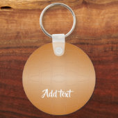 Porte-clés Cuir brun monogramme texturé (Recto)