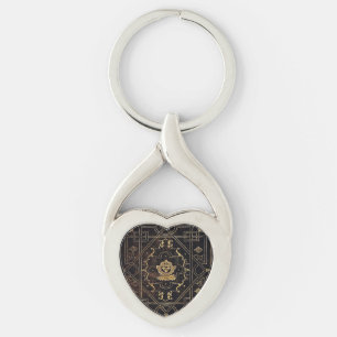Porte-clés Cuir Vintage et or tombés