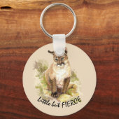 Porte-clés Cuire Cougar Mountain Lion Chat Kitten FIERCE QUOT (Recto)