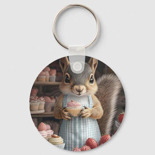 Porte-clés Cuire l'écureuil avec Cupcake (Recto)