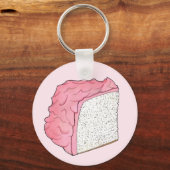 Porte-clés Cuisine Angle rose Gâteau Slice Cuisine Retro Dess (Recto)
