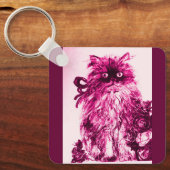 Porte-clés CUISINE AVEC ROSES, Rose Fuchsia Blanc (Recto)