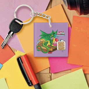 Porte-clés Cuisine de Dragon Pâtissier Verte et Confortable B