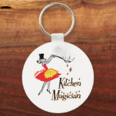 Porte-clés Cuisine Magicien Rétro Cuisine Art Porte - clé (Recto)