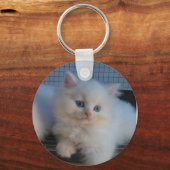 PORTE-CLÉS CUITE CHAT BLANC CUISINE PERSIAN (Recto)