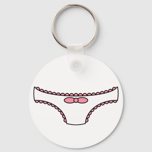 Porte-clés Culotte de frilly rose (Recto)