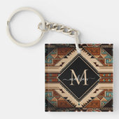 Porte-clés Culture amérindienne de style boho monogramme (Devant)