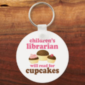 Porte-clés Cupcake Lover Children Librarian Gift (Recto)