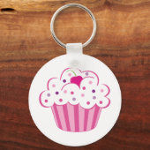 Porte-clés Cupcake rose (Recto)