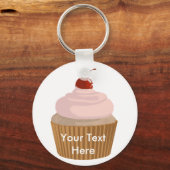 Porte-clés Cupcake rose et Brown (Recto)