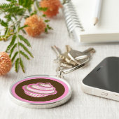 Porte-clés Cupcake Tourbillon Rose (Côté)
