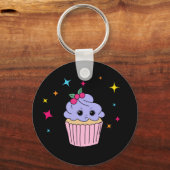 Porte-clés Cupcake Violet Mignon (Recto)