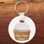 Porte-clés Cupcake-White and Brown (Recto)