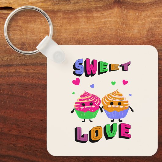 Porte-clés cupcakes mignons (Recto)