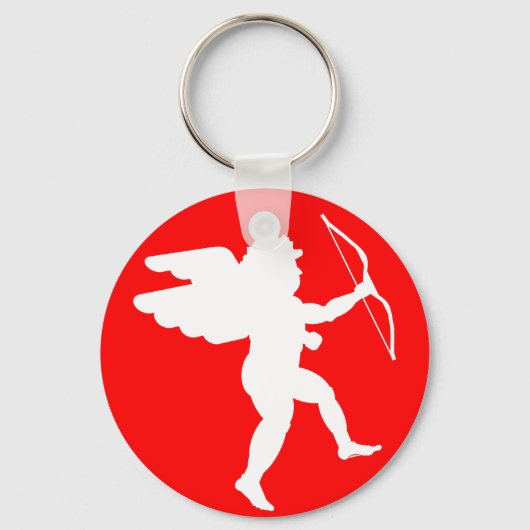 Porte-clés Cupid avec cou (blanc) - Porte - clé (Recto)