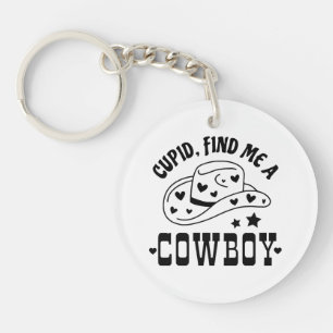 Porte-clés Cupid Trouve Moi Un Cowboy Western