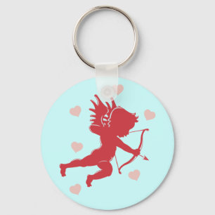 Porte-clés Cupidon de tir avec le porte - clé de coeurs