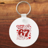 Porte-clés Cupidon dit 67 Cute Funny Saint-Valentin 6 7 Coupl (Recto)