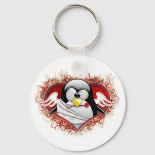 Porte-clés Cupidon Tux de Valentine