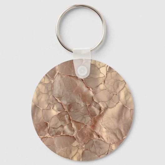 Porte-clés Cupper Rose Cacked, Textures Métalliques (Recto)