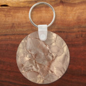Porte-clés Cupper Rose Cacked, Textures Métalliques (Verso)
