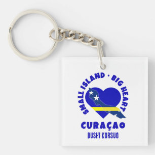 Porte-clés CURAÇAO Grand Cœur Fun Coutume Dushi Korsuo