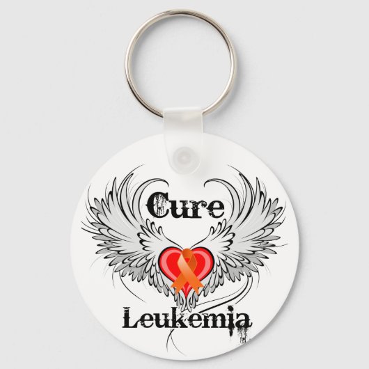 Porte-clés Cure Leukemia Heart Tattoo ailes (Recto)