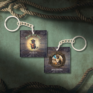 Porte-clés Curieux chat pirate décrypter mystères anciens