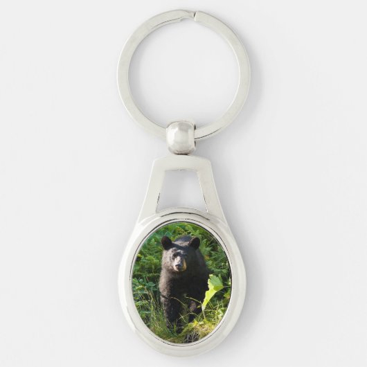 Porte-clés Curieux ours noir (Devant)