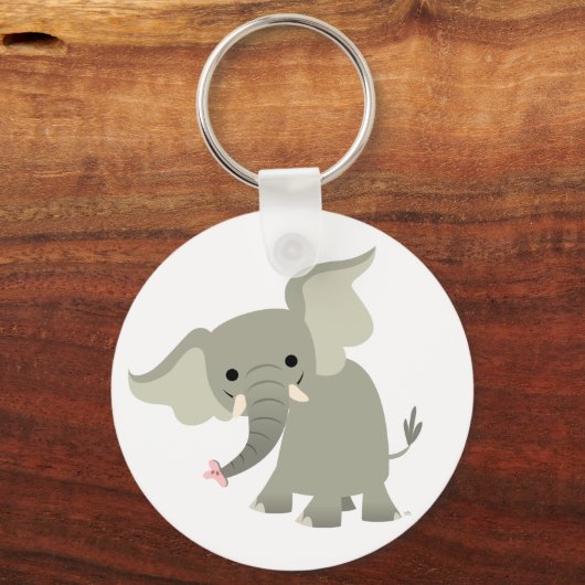 Porte-clés Curieux Porte - clé d'éléphant de dessin animé (Recto)