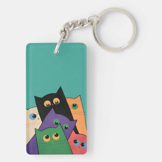 Porte-clés Curious Cats (Dos)