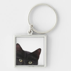 Porte-clés Curious Kitty peinture numérique