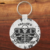 Porte-clés Custom ADD NAME Skull Skate Shop (Recto)