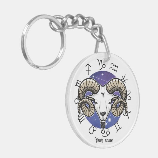Porte-clés Custom Aries & Leo Acryl Keychain (Devant gauche)