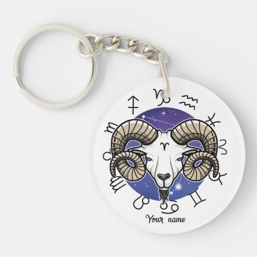 Porte-clés Custom Aries & Leo Acryl Keychain (Devant)